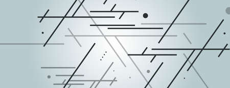 Geometric simple blue dynamic lines. Futuristic graphic design illustration. Banner abstract backgroundのイラスト素材