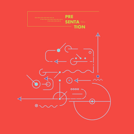Abstract technology circuit board. Connect lines, circles and other shapes on backgroundのイラスト素材