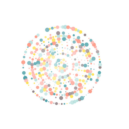 Abstract dotted circle. Vector background. Halftone effect modern design. Simple trand colorのイラスト素材