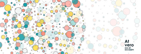 Round dots frame with empty space. Circle dotted design. Vector abstract backgroundのイラスト素材