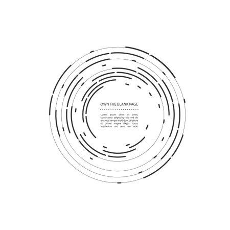 Abstract connect circles illustration with twirl designのイラスト素材
