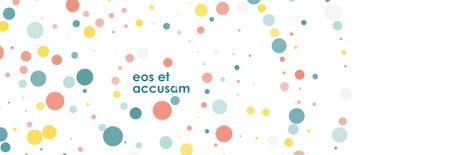 Banner with background of dots and circles that are collected into a circular shapeのイラスト素材