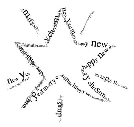 christmas star typographicのイラスト素材