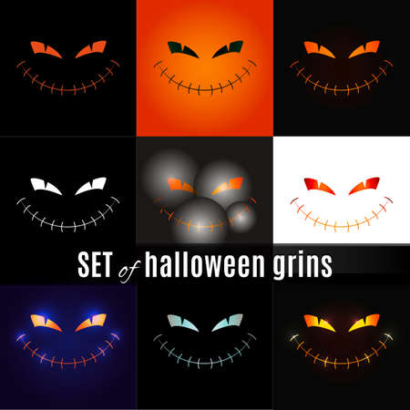 SETofhalloweengrinsのイラスト素材