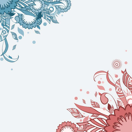 elegant floral and ornamental spring item background. decoration abstract flowers. monochrome. perfect for cards, posters, banner, print product.のイラスト素材