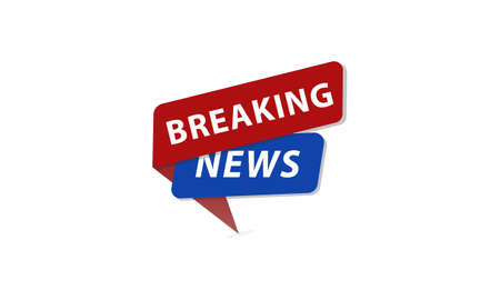 Breaking news Isolated vector icon. Sign of main news on white backgroundのイラスト素材