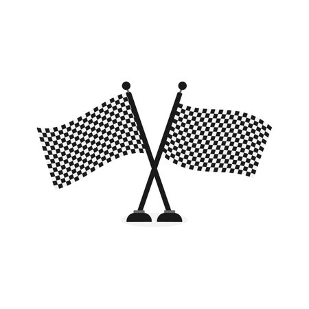 CHECKED Flag icon for races and eventsのイラスト素材