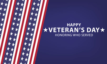 Happy Veterans Day. USA flag background. Vector illustration.のイラスト素材