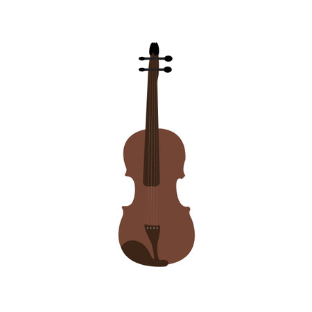 Violin icon. Flat illustration of violin vector icon for web designのイラスト素材