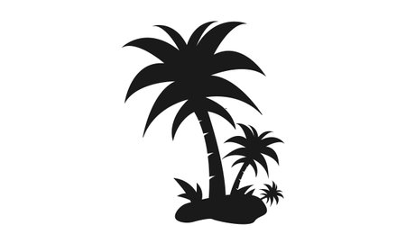 Palm tree icon. Flat illustration of palm tree vector icon for webの写真素材
