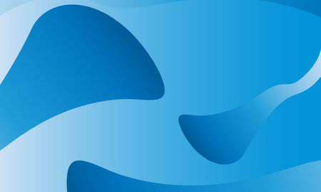 Blue abstract background with wavy lines. Vector illustration for your designのイラスト素材
