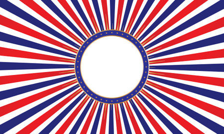 american flag sunburst backgroundのイラスト素材
