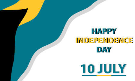 July 10, The Bahamas Independence Day, Vector illustrationのイラスト素材