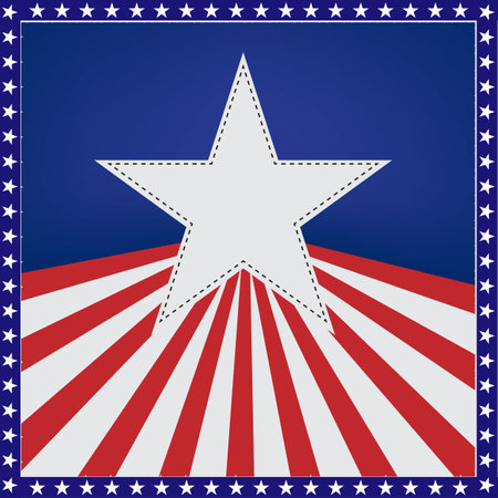 american flag star back groundのイラスト素材