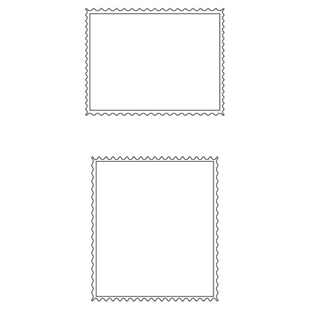 Postage stamps on a white background. Vector illustration for your designのイラスト素材