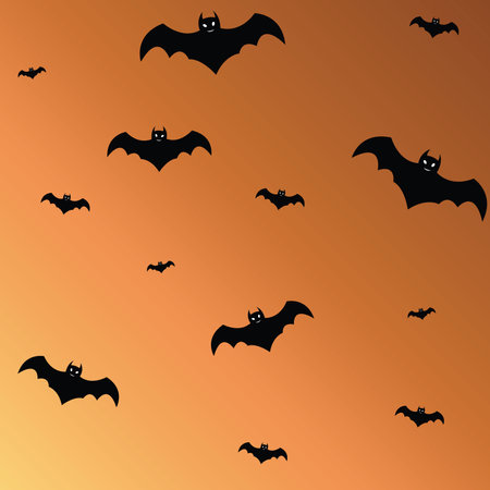 halloween background with bats
