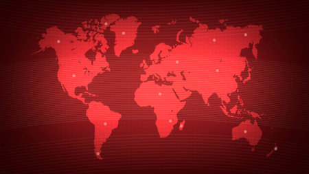 world map technology style artwork for your design.の写真素材