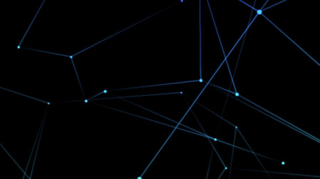 Abstract polygonal space low poly dark background with connecting dots and lines. Connection structure. 3d renderingの写真素材