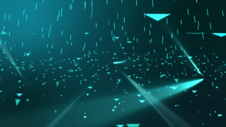 Futuristic abstract background with geometric shapes and lines. 3d renderingの写真素材