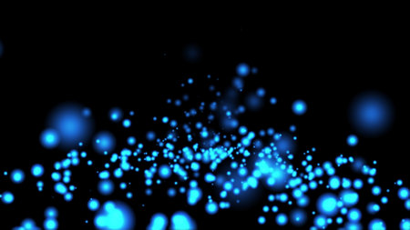 Abstract blue lights on black background. Abstract blue background.の写真素材