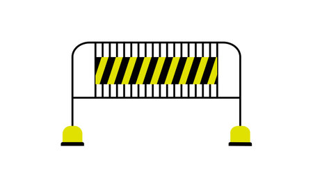 Road barrier icon. Flat illustration of road barrier vector icon for web designのイラスト素材