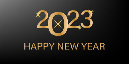 2023 Happy New Year Background Design. Greeting Card, Banner, Poster.