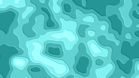 Smooth fractal noise striped waves on the surface.の写真素材