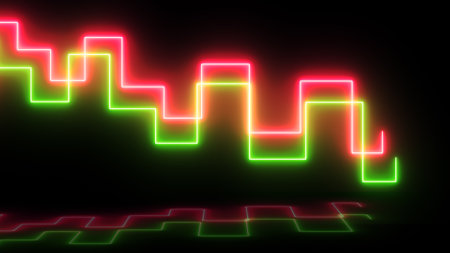 Multicolor Neon Line Abstract Background