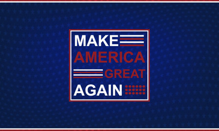 Make America great again ,text on USA flag background. Vector illustration.の写真素材