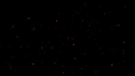 Abstract black background with red stars.の写真素材