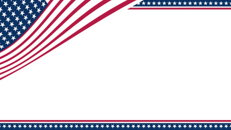 Display of American Flag Patterns With Bold Colors and Star Designs Against a White Backgroundのイラスト素材