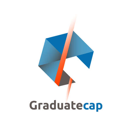 Graduate Cap Logo is suitable for a higher degree ceremony or an award arrangement.のイラスト素材