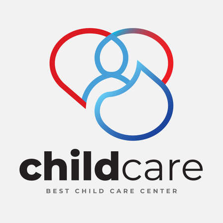 Logo can be mostly usable for a child care center or children rights, social and family surroundings, lovely motherhood, life saving program, social values or non government organizational global phenのイラスト素材