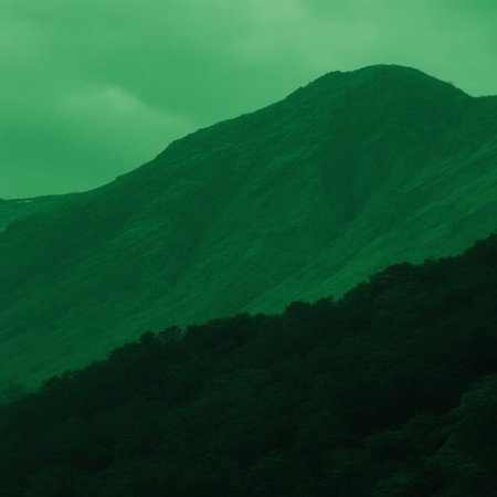 Mountain scenery in the summer, closeup of photo, Chinaの素材