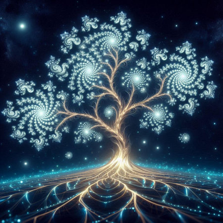 abstract fractal background a computer-generated 2D illustration, textureの素材