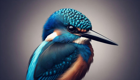 Beautiful blue bird Common Kingfisher (Alcedo atthis)の素材