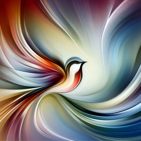 abstract coloring background of the gradient with visual wave and lighting effectsの素材