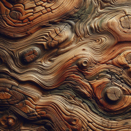 Wooden texture with natural patterns as a background, close-upの素材
