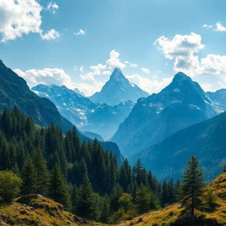 Mountain landscape in the Swiss Alps. View of the Matterhorn.の素材