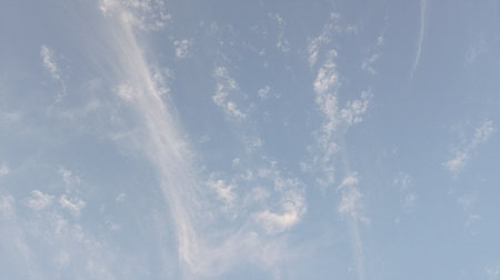 blue sky with cloud closeup. Blue sky background with tiny clouds
