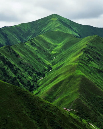 Mountain landscape in the Caucasus, Georgia, region Gudauri.の素材