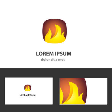 Abstract vector logo design template with business cardのイラスト素材