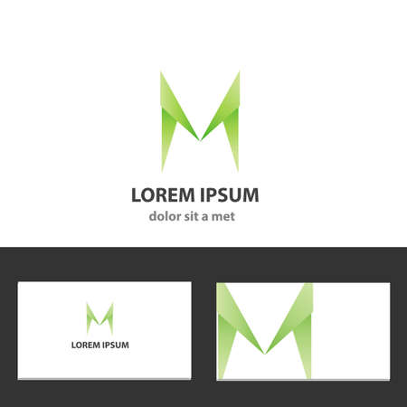 Abstract vector logo design template with business cardのイラスト素材