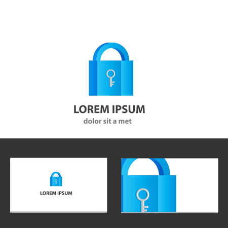 Abstract vector logo design template with business cardのイラスト素材