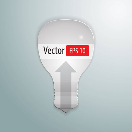 vector glass bulb icon with textのイラスト素材