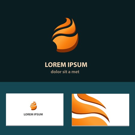 Abstract vector logo design template with business card. eps 10のイラスト素材