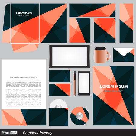 Corporate identity business set. Vector illustration.のイラスト素材
