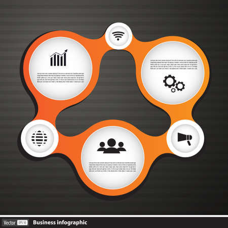 Vector illustration of infographic shapeのイラスト素材