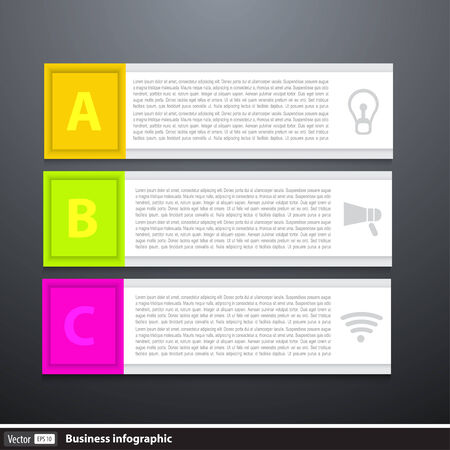 Modern infographics options banner. Vector illustration. のイラスト素材