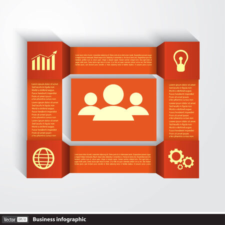 Modern infographics options banner. Vector illustration. のイラスト素材